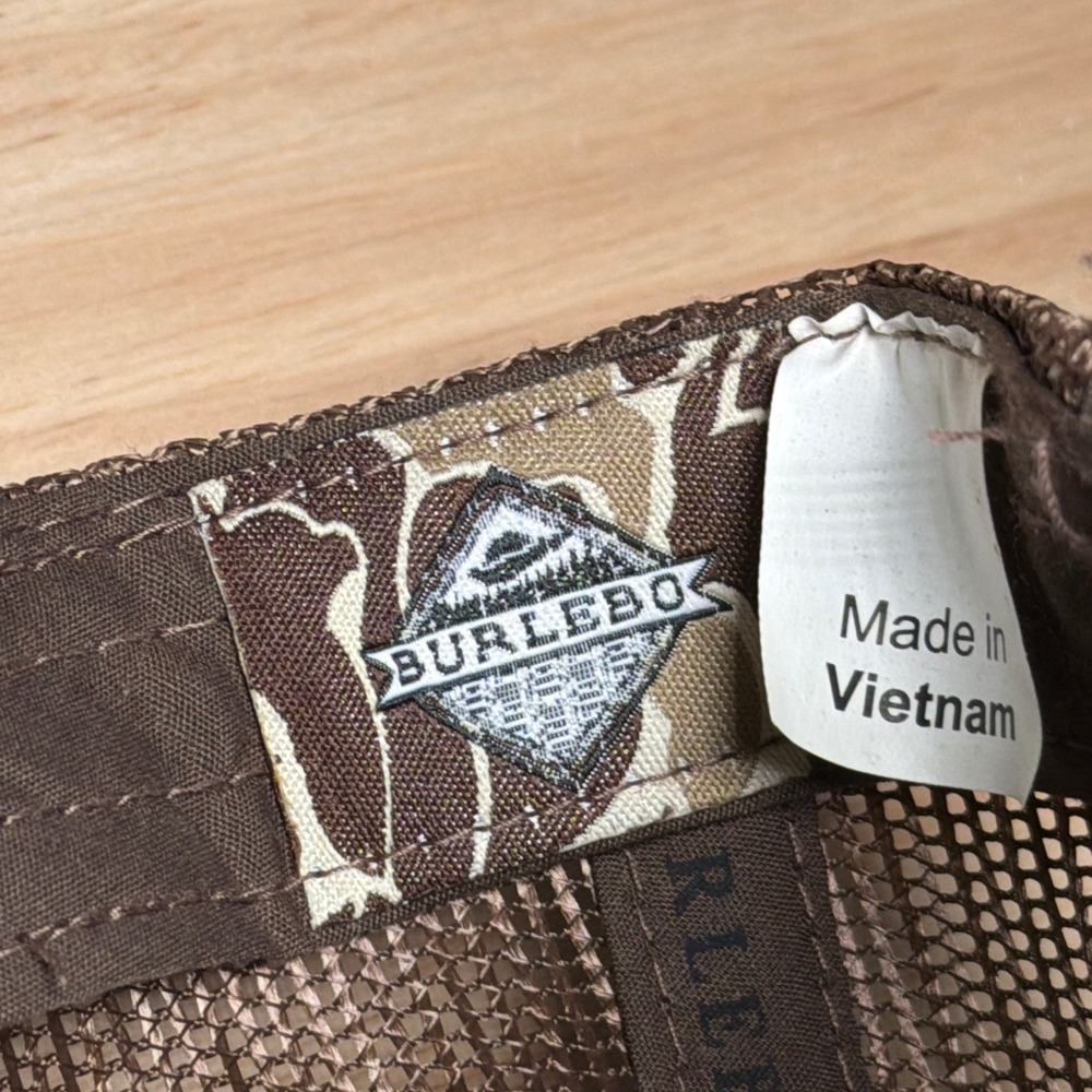 BURLEBO Camo Trucker Hat with Embroidered Mallard Duck - Picture 3 of 3